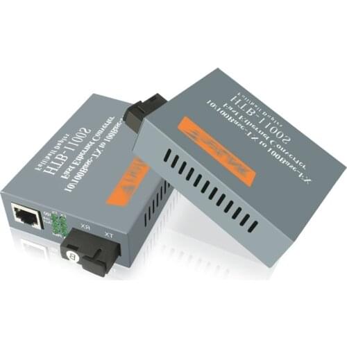 NetLINK HTB-1100S A/B Optical Media Converter 25KM SC Port RJ45 Adaptive 10/100Mbps Single-Mode Single Fiber WDM
