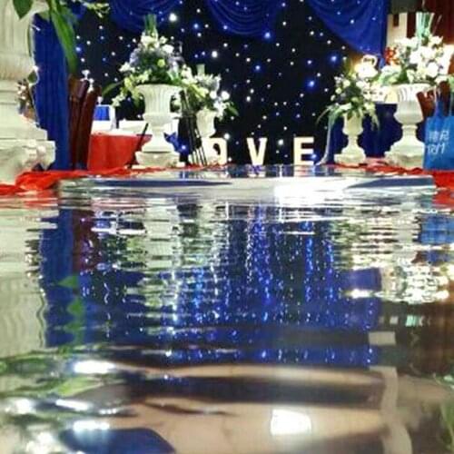 Super Bright 20M*1.2M Double Face Silver Wedding Stage Aisle Runner Event Party Banquet Decoration Magical Mirror Carpet