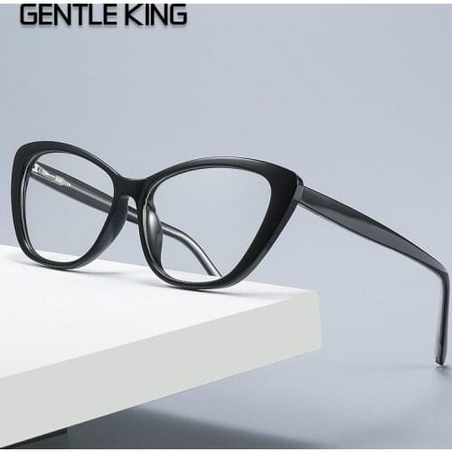 GENTLE KING Anti-blue Light cateye Glasses Frames Women Men TR90 Fashion Computer Glasses Optical Eyeglasses