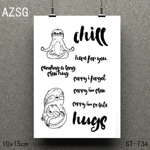 AZSG lovely animals Clear stamps/Seals scrapbooking photo album Decorative Card Making/Album Silicone Decoration crafts 10*15cm