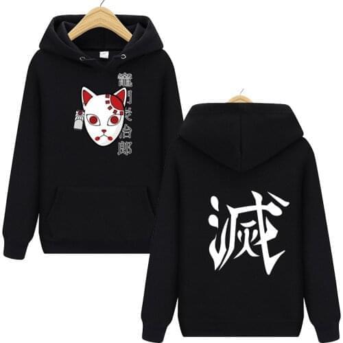 Anime Demon Slayer Pullover Sweatshirt Women Men Tanjiro Kamado Costume Hoodies Harajuku Demon Slayer Kimetsu No Yaiba Sudadera