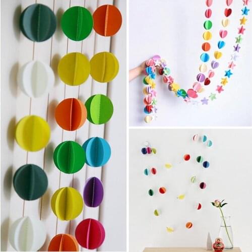 3meter romantic white paper Flag Party bell garland Decoration Banner Bunting for birthday wedding event Christmas