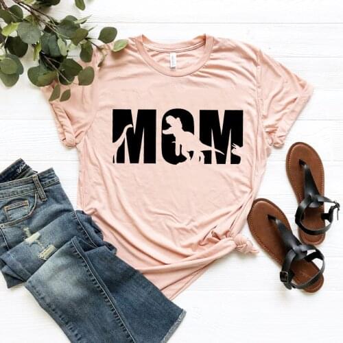 Mama Saurus Shirt Mothers Day Gift Dinosaur Mom T-shirt Funny Mom T Shirts Women Cute Casual Fashion Tees Tops