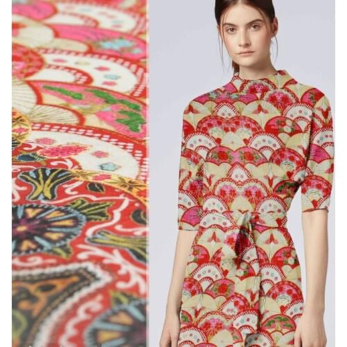 140cm wide silk linen fabric meter 12mm printed linen silk fabric delicate vintage chinese silk fabric wholesale silk cloth