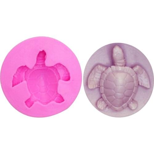 M1024 Sea turtle Shape Silicone Mold Cake Fondant Paste DIY Tortoise Silicone Decorating Mould Chocolate Gum Paste Soap molds