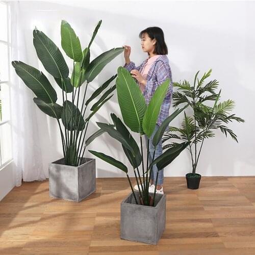 GY Nordic Simulation Plant Bird of Paradise Large Ground Bonsai Decorative Indoor Fake Green Plant Pot Decoration Ravenala Tree