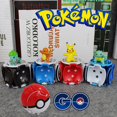 TOMY Pokemon Genuine Elf Ball Belt Pikachu Pokeball Pocket Monster Variant Model Set Cosplay Action Figure Model Kids Toys