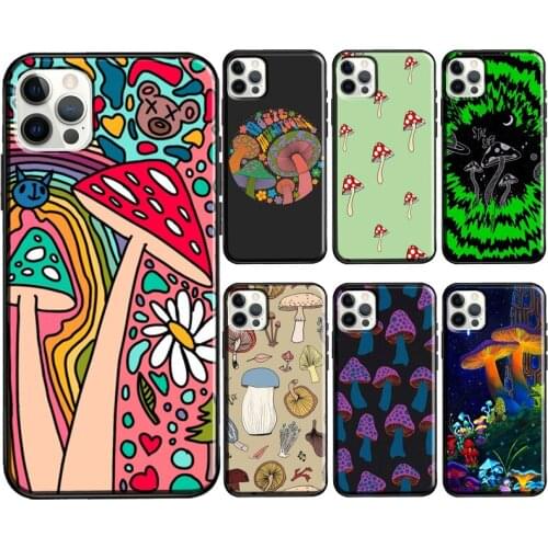 Magic Mushrooms Soft Cover For iPhone 12 11 Pro Max X XR XS Max 5S SE 2020 8 7 Plus 12 Mini Phone Case