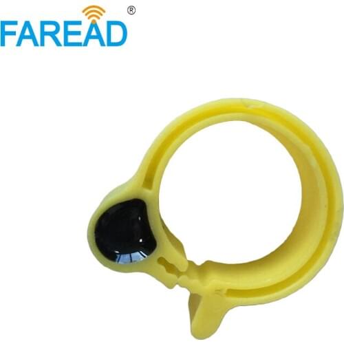 X100pcs RFID EM4305 chip 134.2KHz passive foot tag Ring for Chicken duck ID tagging