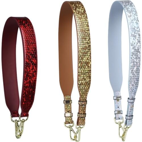 Colorful Bright Leather Strap For Crossbody Strap Belt Wide Long Adjustable Shoulder Straps Women Handbag Accessories Parts