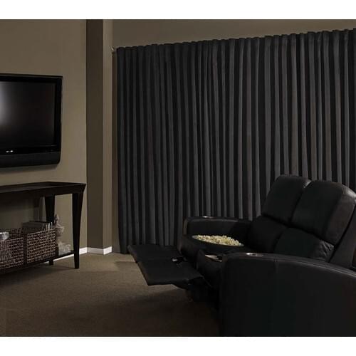 Crown Blackout Blackout Curtain-Black 125x270 cm