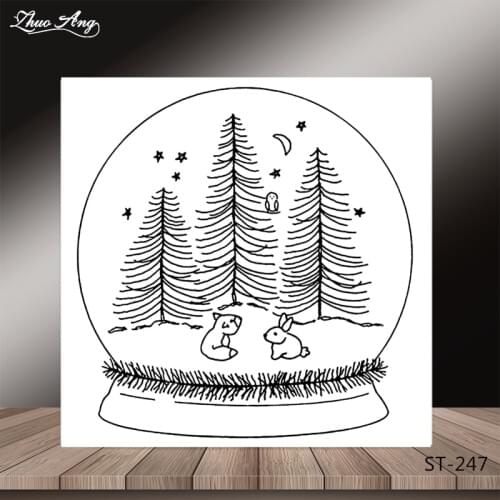 ZhuoAng Magic ball Transparent and Clear Stamp DIY Scrapbooking Album Card Making DIY Decoration Making