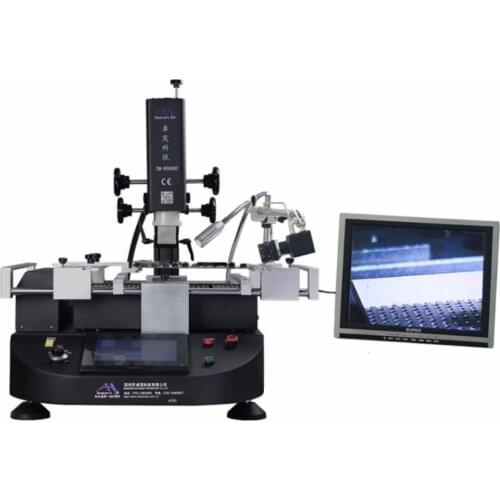 ZhuoMao ZM-R5860C Three Temperature Zones Infrared & Hot air BGA Rework Station reballing machine with CCD camera and monitor