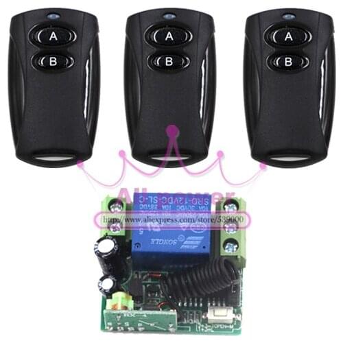 12V 1-channel Wireless Room Light Remote Control Switch, 12V Power Supply Outlet 10A Multifunctional Wireless Module