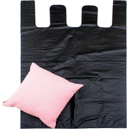 100PCS Black vest plastic bag factory wholesale Thicken large clothing bag portable garbage bag