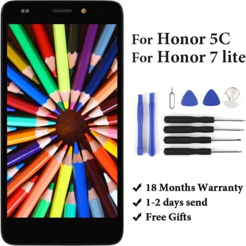 100% Test 1PC 5.5 LCD For Honor 5C/ Honor 7 Lite NEM-TL00H Display Digitizer Replacement with Touch Screen Compatible