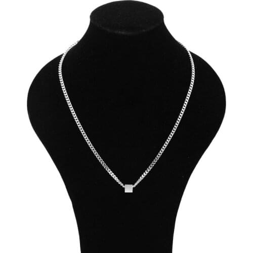 2021 Temperament Fashion Cube Cuba Chain Men Necklace Classic Stainless Steel Chain Necklace For Men Jewelry Gift