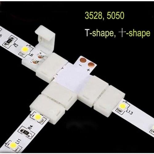 3528 5050 LED Connector L T X Shape For Connecting Corner Right Angle RGB LED Strip Light RGB