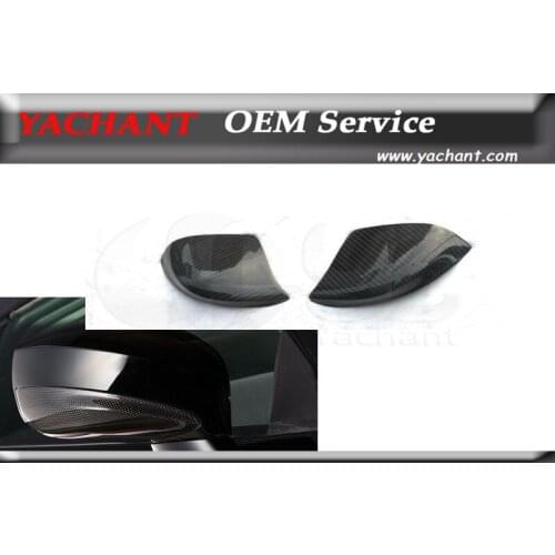Car-Styling Full Carbon Fiber Side Mirror Caps 2Pcs Fit For 2008-2015 R35 GTR GTR-R35 CBA DBA VS Style Side Mirror Under Cover