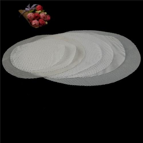 White Silicone Steamer Non-Stick Pad Round Dumplings Mat Steamed Buns Baking Pastry Dim Sum Mesh Cooking Case
