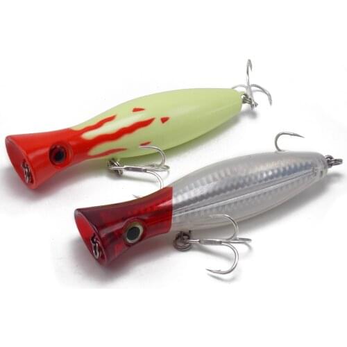 CATCHSIF 2PCS Monster Fish Fighting Saltwater Popper Lures Plug 1.5oz