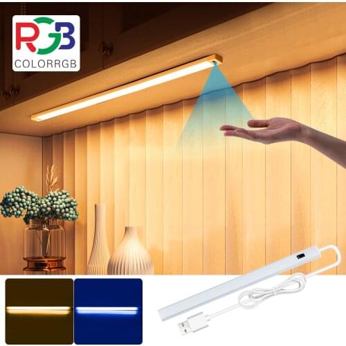 ColorRGB USB LED Bar lighting, Hand Sweep Switch Motion Sensor Lamp ,Under Cabinet Kitchen,USB Powered