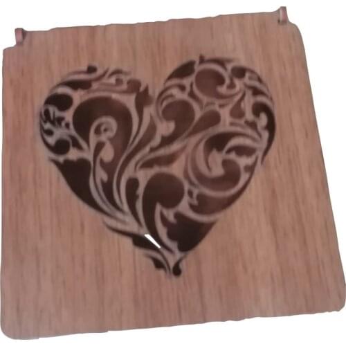 Decorative Wooden Jewelry Special Goods Box Fashionable Design Precious Gift Rectangle Square Heart Pattern Clamshell