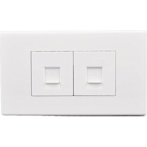 Depoguye Cat5 Rj45 Us Wall Plate,rj45 Wall Plate Us 120mm*70mm Network panel socket computer jack, network output interface