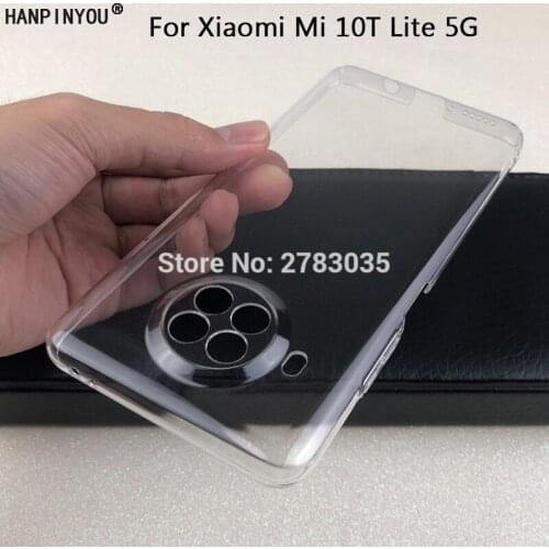 For Xiaomi Mi 10T Lite 10i 5G 6.67" Glossy Snap Phone Case Crystal Invisible Hard PC Full Cover Clear Camera Protect Back Shell