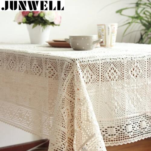 JUNWELL Lace Tablecloths On The Table