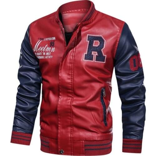 New Autumn Mens Air Force Pilot Motorcycle Leather Jacket Hip-hop Punk Leather Jacket Outdoor Riding Suit Pu Leather Jacket