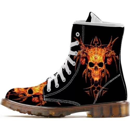 Spring Custom Girls Fashion Boots Printing 3D Images Canvas Lace Up High Top Shoes Oxford Casual Womens Footwear Black 35-45