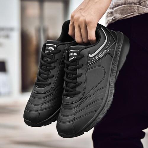 Men Casual Shoes Leather Sneakers Men Shoes Plus Size 48 Winter Comfortable Breathable Walking Shoes Lightweight Rubber Tenis