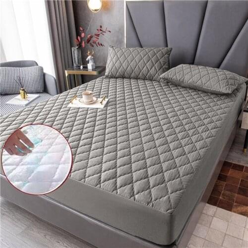 Waterproof Mattress Protector Quilted Embossed bed sheet Printed Comfortable Bed Fitted Sheet Wetting Breathable