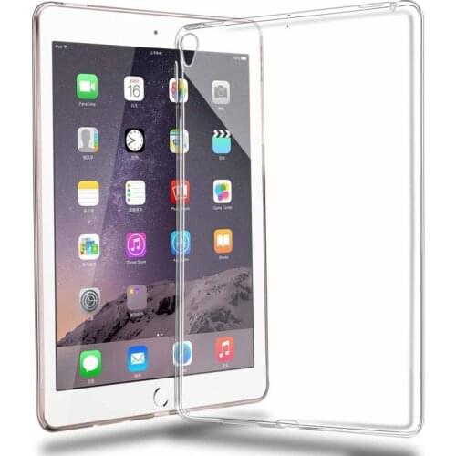 New For iPad 10.5 2017 Case 360 Full Protective Soft TPU Cover For iPad 10.5"Pro Clear Back Cases Slim Silicon Case A1709 Glass