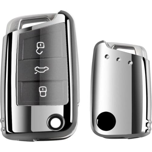 New TPU Car Key Remote Case Full Cover For VW Golf 7 mk7 MK2 Seat Ibiza Leon FR 2 Altea Aztec Skoda Octavia Tiguan Passat B8 A7