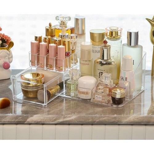 Makeup Organizer Drawer Plastic Cosmetic Storage Box Jewelry Container Make Up Case Makeup Brush Tools Lipstick Holder Organizer