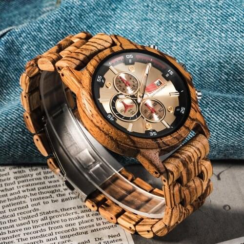 Give a beautiful gift to the loved one carved black sandalwood quartz watch birthday gift