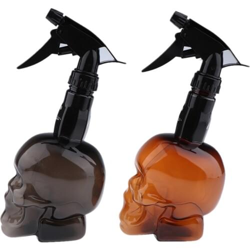 500ml Empty Water Spray Bottle Salon Hairstyling Plant Pet Hair Mist Sprayer Skull Shape Refillable Bottles Styling Tools
