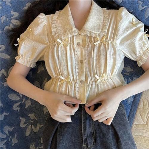 QWEEK Blouses With Bow