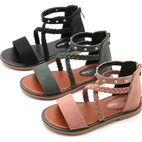 Girls Sandals Summer Hot Children Rain Shoes Girls Beach Sandal Kids Shoes Soft Bottom Primary School Student Shoe STQ047