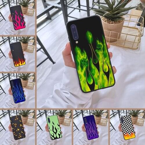 Phone Case Silicone For Xiaomi Mi 8 9T PRO Art Flame Aesthetic Cool Fashion Black Soft Back Cover For Xiaomi Mi A3 9 SE Case