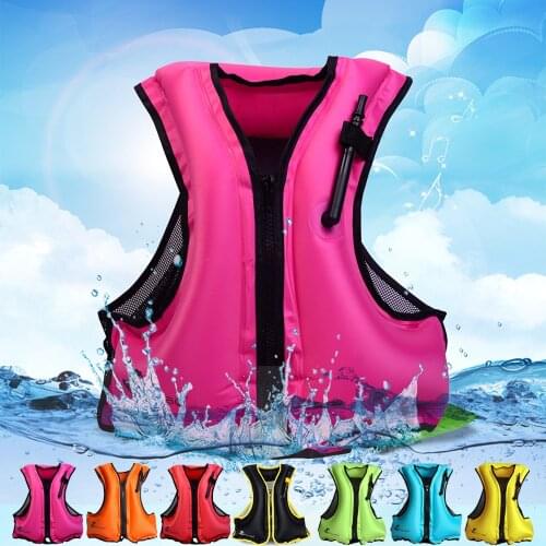 Swimming Life Vest Jacket Adult Inflatable Snorkeling Floating Device Swimming Drifting Surfing Survival Water Sport Life Saving