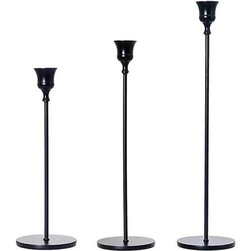 Candlestick Set Holders Taper Rack Simple Assembly、 It Is Not Easy To Shake Rass Gold Fall And Slide. Decor Wedding Iron