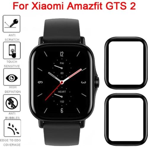 2pcs Protective Film for Amazfit GTS 2 Full Cover 3D Curved Composite Flexible Screen Protector for Xiaomi Amazfit GTS Watch