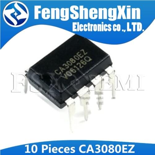 10Pcs CA3080E Dip-8 CA3080EZ DIP8 CA3080 Dip 2MHz, Operational Transconductance Amplifier IC