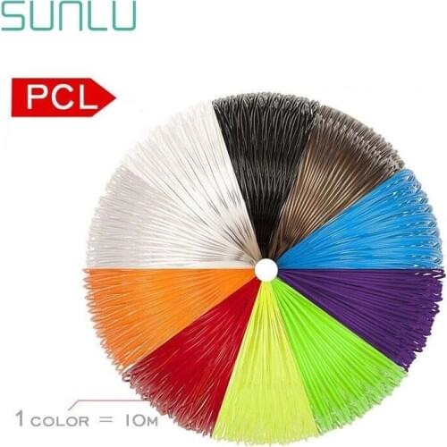 3D Printer Filament PCL 1.75mm SL-300A/SL-400A/Prince M1 Pen 3D Filament For Children Scribble Total Length 100m 10 Colors
