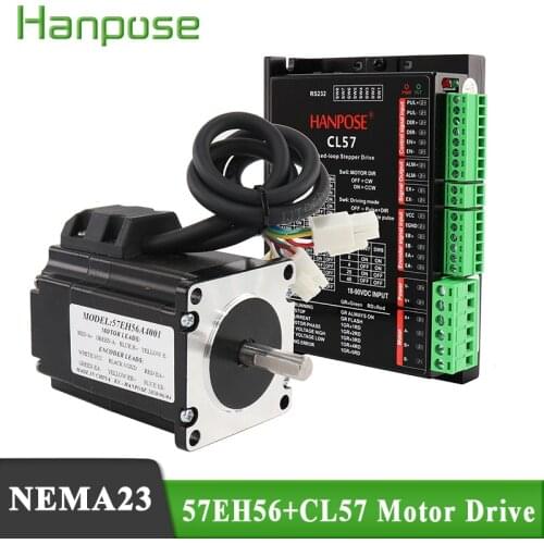 Nema23 Closed Loop 1.3N.m Servo motor Stepper Motor 4A 56mm & CL57 Hybrid Step-servo Driver CNC Controller Kit
