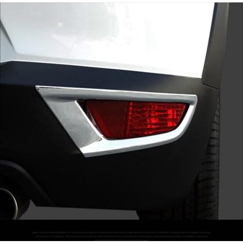 Free Shipping 2PC ABS Chrome Car Rear Fog Lamps Cover Trim Fog Lamp Light Shade Trim For Mazda CX-3 2018 Car Styling Accessories