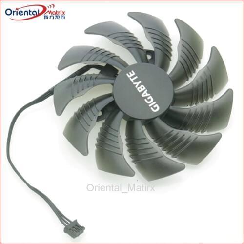 Free Shipping T129215SU DC12V 0.50A 85mm For Gigabyte GTX950 GTX1050 RX550 RX560 Graphics Card Cooling Fan 3Pin